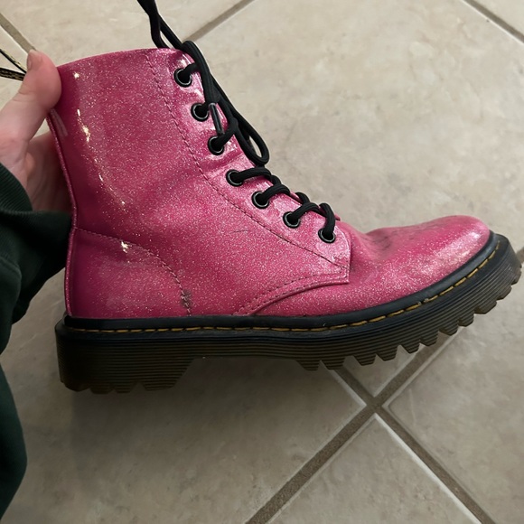 Sparkly Pink Dr.Martens Boots - Picture 8 of 9
